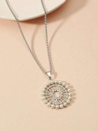 1pc Minimalist European And American Style Long Pendant Necklace