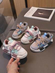 1 par Zapatos deportivos y casuales para niños con parte superior de malla de PU y cierre de gancho y bucle antideslizante,Calzado deportivo infantil,Zapatillas para niños,Zapatos deportivos de niños de moda ,Tenis Cuadros Infantil Para Niña Niño Sneaker, Tenis Casual De Calidad, Tenis Para Niña Niño Suela Suave Fresh, cómodo para actividades al aire libre,Calzado deportivo infantil,Zapatillas para niños,Zapatos deportivos de niños de moda , cómodo para actividades al aire libre - Rosa - Ver 7