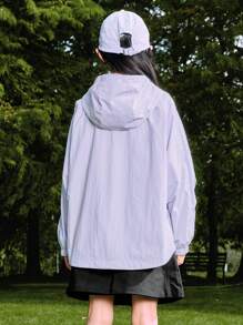 Balabala Boys' And Girls' Lightweight Outdoor Jacket, Spring Casual Style - Purple - View 3