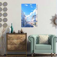 Seaside Quiet Town Decorative Painting Entrance Hanging Painting Living Room Corridor Mural - D - 查看 1
