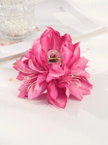 1pc Boho Style Oversized Faux Flower Hair Claw Clip, Suitable For Vacation, Everyday Use, Women Hair Accessories Beach Hair Clips Vacation Hair Clutch Summer - Multicolor - View 3