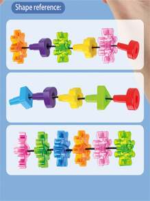 Children Gear Peg Board Stacking Interactive Game, Hand-Eye Coordination Tabletop Game (Random Style And Color) - View 5