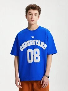 INFLATION American Style Foamed Lettering Print T-Shirt, New Spring/Summer 2025 Numeric Print Short Sleeve Men