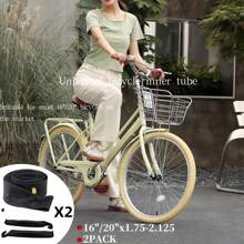 2pcs Versatile Bicycle Thick Butyl Inner Tubes, 16"/18"/20"X1.75/1.95/2.125 - Premium Bike Tube With Tire Levers, Schrader Valve, Suitable For Youth Bikes, Mountain Bikes, Cycling Accessories/Equipment, Gift For Family/Boyfriend/Girlfriend/Husband/Wife - Black - View 3