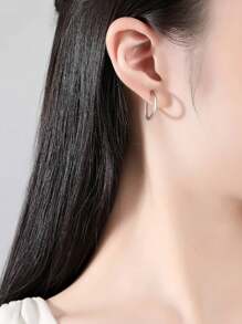 1 对女孩环形耳环 环形耳环 防过敏耳环 轻质吊坠耳环 - 彩色 - 查看 6