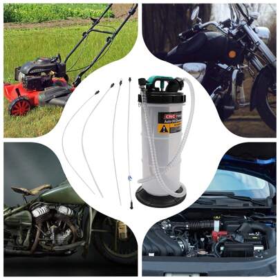 5.3L Manueller Flüssigkeitsabsauger, Ölwechsler, Ölabsaugpumpe Absaugpumpe Flüssigkeitsabsaugpumpe mit 4 Schläuchen für Autos, Motorräder, Rasenmäher
