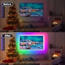 1 peça Tira de Luz LED 5050 RGB de 1,0 m/2,0 m/3,0 m/5,0 m/10,0 m/15,0 m/20,0 m com Cor Mudando RGB, Controle Remoto de 44 Teclas, Dimmerável, Cortável, Adequada para Quarto, Teto, Sala de Estar, Cozinha, Iluminação Traseira de TV, Decoração de Festa e Feriado