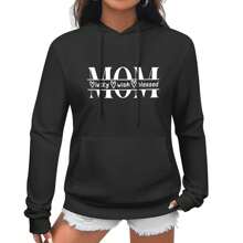 Lucky Wish Bl-Essed Casual Long Sleeve Print Funny Designer Hoodie Vintage Graphic Hoodie For Women, Suitable As A Gift