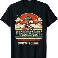 Dachshund On Bicycle Doxycycline Phary Pun Dog Pharist T-Shirt