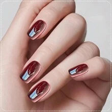 MISS SHAKA 10ml 黑玻璃猫磁性凝胶指甲油朋克风格美甲修甲油半永久性凝胶适合冬季美甲用品圣诞指甲