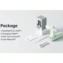 JISULIFE HandHeld  Fan, 3 IN 1 Portable Mini Fan, USB Rechargeable Small Fan, Battery Operated Fan [14-21 Working Hours] With Power Bank, Flashlight Feature For Women, Travel, Outdoor - 綠色 - 查看 8