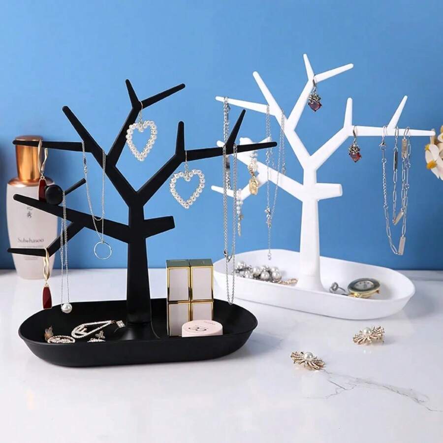 1PC Tree Hanger Creative Necklace Jewelry Necklace Bracelet Jewelry Display Rack Creative Earrings Ring Storage Rack - Multicolor - View 1