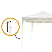 Aktive Falt- und höhenverstellbarer Pavillon Max-Air 300x300/240-250 cm weiß ✅ Lieferung 24/48 Stunden nach Spanien (Halbinsel) - Verschiedenfarbig - Übersicht 7