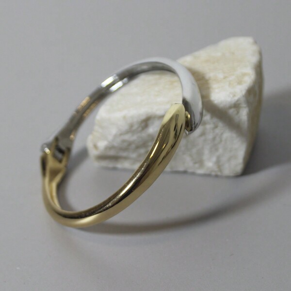 Bracelete duo com Fecho de mola Ajustável dourado e prata