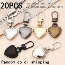 1/3/5/10pcs Heart-Shaped Metal Zipper Pulls, Tool-Free Installation, Removable Buckle Suitable For Bags, Coats, Shoes - Multiple Colors Available, Sewing And Knitting Supplies