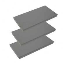 3x Floating Shelves Wooden Wall Mounted Shelves Storage And Display Racks Metal Brackets For Kitchen Bathroom Bedroom Living Room Office Rustic StyleRoom Decor - Grey - View 7