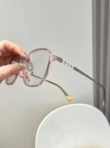 1 件装轻便新款现代简约风格优雅美学时尚风格女士透明眼镜适合户外休闲活动办公室阅读街头装饰防止眼睛疲劳