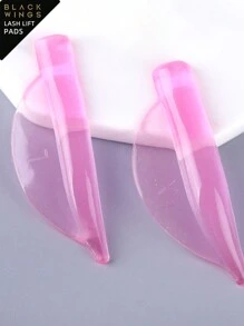 BLACKWINGS 5 Pairs Reusable Eyelash Curling Kit, Includes: Silicone Eyelash Lift Pads, Eyelash Curler, Applicator Tool, Eyelash Lift Solution, Silicone Eyelash Curler, Eyelash Lift Wands, Makeup Beauty Tools, Reusable Eyelash Lift Pad - Pink - View 10