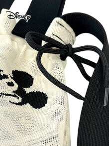 Disney Disney Mickey Mouse Drawstring Shoulder Bag, Handbag For Shopping, Travel And Commuting