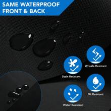 1Pc Deconovo Blackout Roller Cordless Window Shade - With Draw Rod, Modern Waterproof Rectangular Simple Design, 100% Blackout Window Treatment, Perfect For Home/Office - 黑色 - 查看 7
