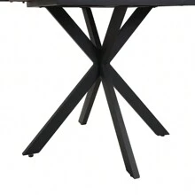 Extendable Dining Table, Automatic Extending Dining Table, Rectangular Dining Table, Coffee Leisure Table, L150/180 X W70 X H76 Cm, Cross Leg Design, Marble Texture, Black And White[OLD SKU:31430910AAS] - White - View 3