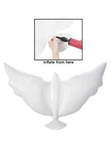 Set de 4 globos/1 globo blanco para lanzamiento al cielo conmemorativo, farolillos blancos tipo ángel para decoración de funeral, celebrar la abundancia de la vida, feliz cumpleaños en el cielo - Globos para boda - Suministros