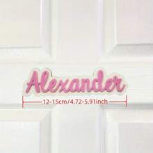Placa personalizada con nombre, letrero de madera y acrílico personalizado para puerta, decoración de hogar y habitación, decoración de pared para dormitorio, regalo de cumpleaños, decoración navideña - Multicolor - Ver 15