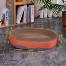 Tiragraffi e cuccia 2 in 1 per gatti, protegge il divano dai graffi dei gatti, di forma ovale grande, giocattoli per cani e gatti, tiragraffi per gatti
