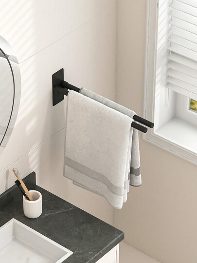 Bathroom Towel Rack, Foldable, No-Drill Installation, Suitable For Washstands, Toilets And Bathrooms, Simple And Practical, Bathroom Accessories, Room Decor