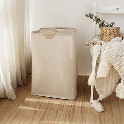 1 件亚麻大号和小号可折叠洗衣篮，便携式织物收纳篮，带手柄，适用于卧室浴室，衣物洗涤收集箱，多功能脏衣服分类器洗衣篮，洗衣篮浴室收纳盒，篮子，收纳篮，可折叠洗衣篮