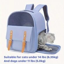 Sac à dos transporteur respirant pour chat et petit chien avec grande capacité - pour les propriétaires d'animaux de compagnie - convient pour la randonnée, la marche et les voyages - cadeau parfait pour les amateurs d'animaux