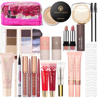 YOUNG VISION 21 Face, Lip And Eye Makeup Sets Are Not Easy To Decolorize And  Waterproof, Sweat-Proof Matte Makeup Sets