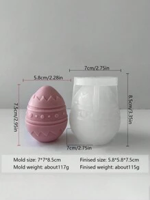 1pc Easter Egg Candle Silicone Mold, DIY Scented Candle, Plaster Diffuser Stone, Resin Decor, Handmade Craft, Suitable For Home Decor, Holiday Gift, Atmosphere Party Gifts Birthday Graduation Christmas Decorations Room Decor Christmas, Christmas Gifts