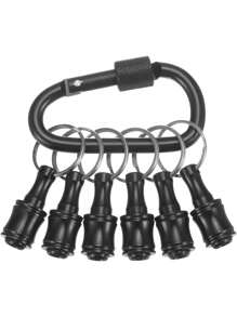 6 Pcs Bit Holder 1/4 Inch Hex Shank Screwdriver Bits Holder Extension Bar Keychain Screw Adapter Drill Change Hand Held Screwdrivers Drill Bits Holder Portable