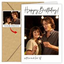 1/5/10pcs Customizable Photo Birthday Card With Photo And Envelope - Suitable For Gifting To Family, Boyfriend, Girlfriend, Siblings, Spouse, Colleagues, Adding A Personalized Creative Touch!