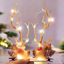Illuminate Your Look With Our Glow Hair Clips - Peach Pinecone, Twisted Rope, And Little Red Flower - Vibrant Colors And Warm Glows - Fuchsia - View 7