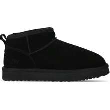Women's Winter Suede Cosy Faux Fur Ultra Mini Ankle Snow Boots Shoes - Black - View 3