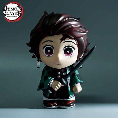 Crunchyroll 1pc Officially Licensed Tanjiro Figural Piggy Bank Movie Peripheral Collectible Change Series Money Box Desktop Decoration Sculpture Model Birthday Party Good Gift
