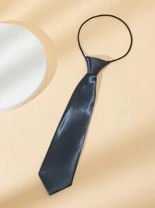 时尚纯色儿童领带，男孩女孩简约预系领带，适合派对、表演、学生制服