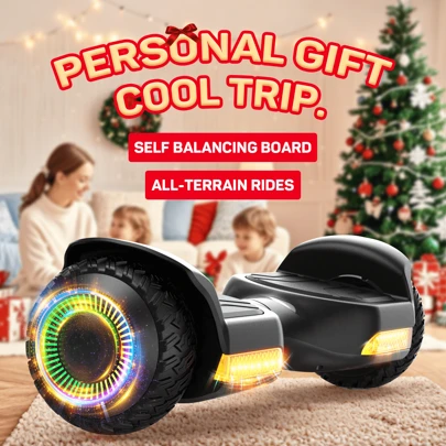 Electric Balance Scooter-All Terrain Electric Balance Scooter With LED Lights & 500W Motor, Self Balancing Off Road Hoverboards With Music Speaker