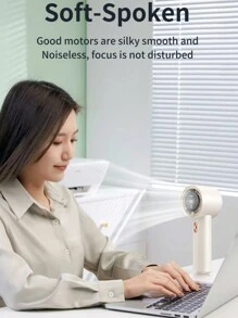 YITUMU 3000mAh 1300 RPM Portable Handheld Fan, Adjustable Turbo Mini Fan, LCD Digital Display,199 Speeds, Rechargeable, Silent Hair Dryer For Travel/Camping/Outdoors, Gift For Women Men
