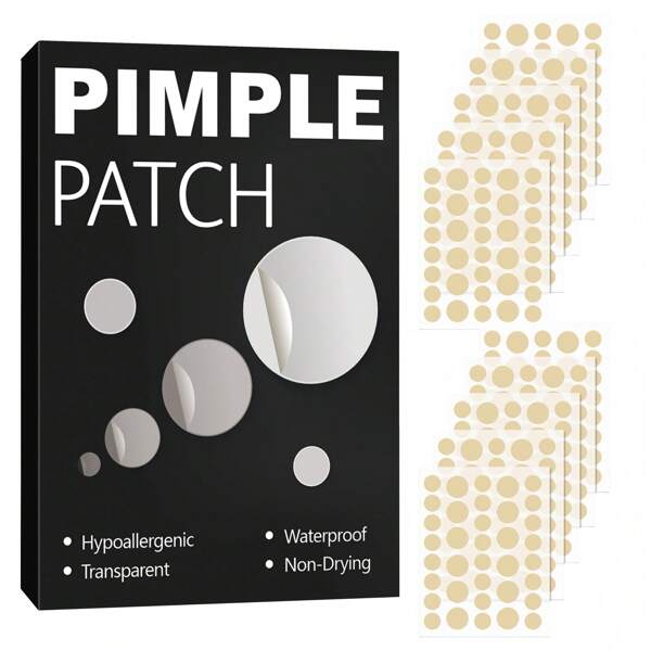 1200 piezas de parches para granos - Parches para granos suaves y no irritantes para cubrir el acné y las manchas - 360/720/1080 piezas de parches para granos redondos del tono de piel, 400/800 piezas de parches correctores impermeables y transpirables para uso facial diario Cuidado esencial de la piel Cuidado personal Ultrafino fácil de llevar y adecuado para viajes El secreto de la belleza en las fiestas
