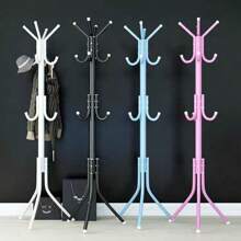 High 175cm Metal Coat Stand Hanger Rack 12 Hooks Rail Garment Hat Clothes Umbrella Hanger - Black - View 1