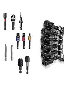 6 Pcs Bit Holder 1/4 Inch Hex Shank Screwdriver Bits Holder Extension Bar Keychain Screw Adapter Drill Change Hand Held Screwdrivers Drill Bits Holder Portable