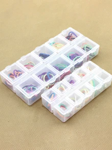 Caja de almacenamiento cuadrada con 10 compartimentos, tapa independiente y abierta, caja de joyas transparente, caja de plástico para clasificar y organizar joyas y accesorios pequeños, caja de píldoras portátil transparente, caja de almacenamiento de plástico transparente para manualidades de bisutería, artículos esenciales para viajes, accesorios para vacaciones, verano, regreso a clases