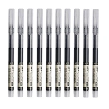 10pcs Liquid Ink Ballpoint Pens, Quick Drying For Signature, 0.5mm Nib, Black/Blue Ink, School & Office Supplies,Back To School