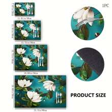 1 pezzo Sottopentola da bar con stampa di stile pittorico a tema fiore di magnolia, tappetino di drenaggio, tappetino di drenaggio in gel di silice per macchina da caffè, tappetino di drenaggio in gomma morbida, antiscivolo, super assorbente e resistente all'usura, per decorazione di tavoli da pranzo, ristoranti, cucine e patio, forniture per la cucina domestica - JQLSD-693 - Visualizzare 12
