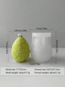 1pc Easter Egg Candle Silicone Mold, DIY Scented Candle, Plaster Diffuser Stone, Resin Decor, Handmade Craft, Suitable For Home Decor, Holiday Gift, Atmosphere Party Gifts Birthday Graduation Christmas Decorations Room Decor Christmas, Christmas Gifts