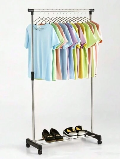 Cabideiro Arara Para Roupas Com Sapateira 130x60x35 / 122x37x138