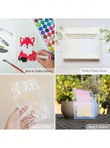 5pcs Transparent Acrylic Sheets, Suitable For Replacing Picture Frame Glass, Displaying Items, Painting, DIY Crafts, Wedding & Birthday Party Place Cards Decoration, DIY Painting Palette, Blessing Message Board, Home Decor And More. - Multicolor - View 6